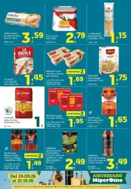 Folleto HiperDino Página 24: La molisana pasta distintas variedades €1,15, Brillante arroz redondo o integral €1,69