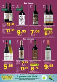 Folleto HiperDino Página 29: Juan Gil vino tinto €7,95, Protos vino tinto Roble 10 meses €11,95