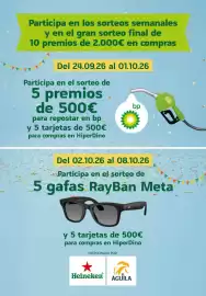 Folleto HiperDino Página 3: Participa en los sorteos semanales y en el gran sorteo final de 10 premios de 2.000€ en compras