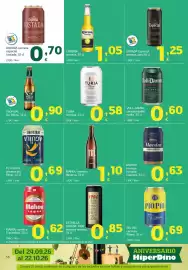 Folleto HiperDino Página 36: Dorada cerveza especial tostada €0,70, Turia cerveza €0,58
