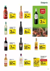 Folleto Dialprix Página 13: Freixenet cava cordón negro brut €6,99, Baileys licor €12,95