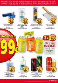 Folleto SPAR Página 3: Juliette Crowe discos desmaquillantes ovalados €0,99, Cerveza Cruzcampo €0,99