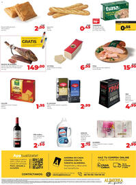 Folleto Alimerka Página 2: Empanadilla de atún €2,00, Tunapesca bonito del norte en aceite de oliva €0,55