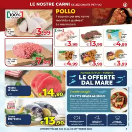 Volantino Despar settimana 39 Pagina 3: Bocconcini di pollo MARTINI €3,99, Reale a fette di equino €13,99
