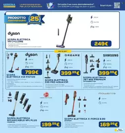 Volantino Euronics Pagina 19: Dyson Scopa Elettrica V16 Piston €799,00, Scopa elettrica ricaricabile HF1 Plus €199,99