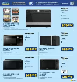Volantino Euronics Pagina 23: Forno microonde combinato Samsung €189,99, Whirlpool forno microonde chef plus €189,99