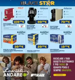 Volantino Euronics Pagina 28: Macchina da caffè Baby Frog Coffee & Tea €99,99, Caffè Borbone Miscela Decisa €29,99