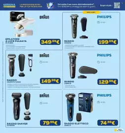 Volantino Euronics Pagina 31: Rasoio Braun Shaver 72-C1200S €149,99, Rasoio shaver Braun 52-B1650S €79,99