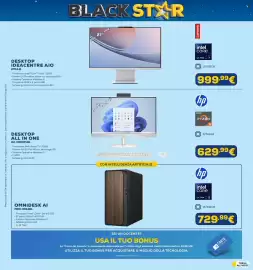 Volantino Euronics Pagina 39: HP DESKTOP ALL IN ONE €629,99, Lenovo Desktop Ideacentre AIO 711L11 €999,99