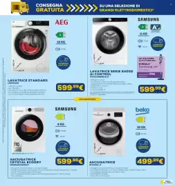 Volantino Euronics Pagina 4: Asciugatrice Beko €499,99, Lavatrice Standard AEG €599,99