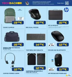 Volantino Euronics Pagina 42: Mouse 240 Bluetooth €12,99, Borsa per notebook everyday €16,99