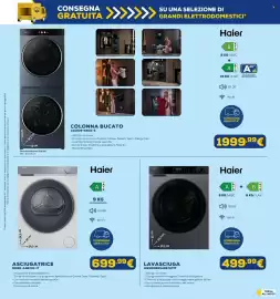 Volantino Euronics Pagina 5: Haier lavasciuga €499,99, Haier asciugatrice €699,99