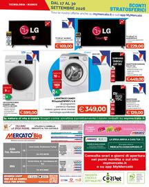 Volantino Mercatò Big Pagina 28: Asciugatrice Beko BT96DBS Linea Estetica Beyond €599,00, Lavatrice Candy €349,00