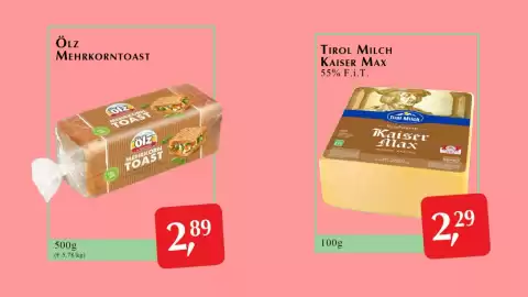 Winkler Markt Flugblatt Seite 7: Ölz Mehrkorn Toast €2,89, Tirol Milch Kaiser Max €2,29