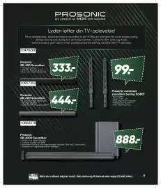 Bilka tilbudsavis Side 11: Prosonic universal soundbar beslag SOB01 €99,00, Prosonic SB-2000 Soundbar €888,00