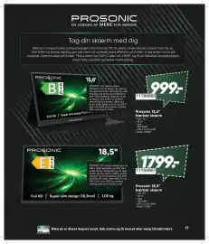 Bilka tilbudsavis Side 17: Prosonic 18,5" bærbar skærm €1.799,00, Prosonic 15,6" bærbar skærm €999,00