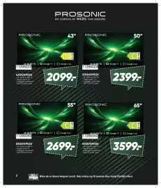 Bilka tilbudsavis Side 2: Prosonic 50" QLED 4K UHD TV €2.399,00, Prosonic 43QUG9026 €2.099,00