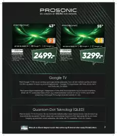 Bilka tilbudsavis Side 3: Prosonic 55" QLED 4K UHD TV €3.299,00, Prosonic 43" QLED 4K UHD TV €2.499,00