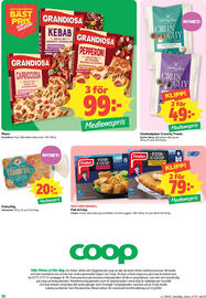 Coop reklamblad vecka 40 Sida 8: Grandiosa pizza €99,00, Anthon Berg Chokladpåsar Crunchy Treats €49,00