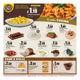Volantino Sì con te Supermercati Pagina 7: Cassone romagnolo Riccione piadina €3,39, Crescia La Bolla €2,39