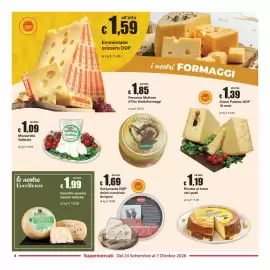 Volantino Sì con te Supermercati Pagina 8: Caciotta vaccina di Amatrice €1,99, Grana Padano DOP €1,39