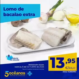 Catálogo 5 Océanos Página 2: Lomo de bacalao extra €13,95
