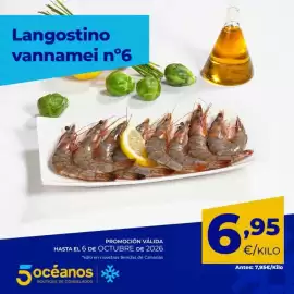 Catálogo 5 Océanos Página 3: Langostino vannamei n'6 €6,95