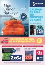 Catálogo La Sirena Página 1: Cues pelades de gamba MSC Premium €9,99, Premium & Lomos de Salmón €12,75
