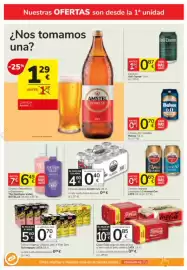 Catálogo Consum Página 14: Amstel cerveza €1,29, Coca-Cola original, zero azúcar o zero azúcar zero cafeína €10,20