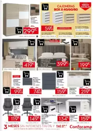 Catálogo Conforama Página 13: Puente Cama BROOKLYN €419,00, Cabecero MONET €199,00