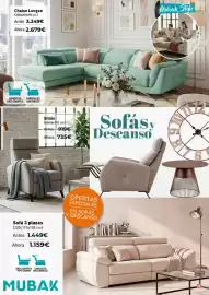 Folleto Mubak Página 6: Chaise Longue (300x200x98 cm) Antes 3.349€ Ahora 2.679€ Mubak Style ASIENTOS CABEZALES DESLIZANTES