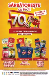 Catalog PROFI săptămâna 39 Pagină 6: SĂRBĂTOREŞTE cu Profi SCANEAZĂ profiAPP ¥700 AL DOILEA PRODUS IDENTIC 28.09-30.09.2026