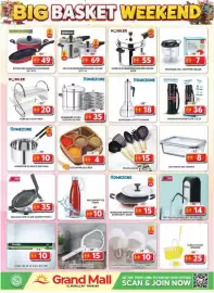 Grand Mall Sharjah catalogue Page 10: BIG BASKET WEEKEND ROYALFORD 3 DELICI PCS -64 #49 ROYALFORD NONSTICK COOKWARE SET 3PCS
