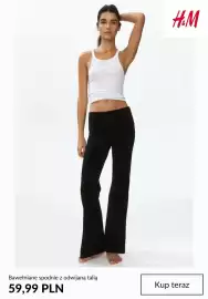 H&M gazetka tydzień 39 Strona 3: Bawełniane spodnie z odwijaną talią H & M €59,99