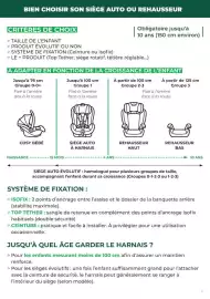 Catalogue Feu Vert page 2: BIEN CHOISIR SON SIÈGE AUTO OU REHAUSSEUR CRITÈRES DE CHOIX > TAILLE DE L'ENFANT > PRODUIT