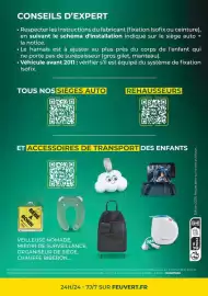 Catalogue Feu Vert page 8: CONSEILS D'EXPERT Respecter les instructions du fabricant (fixation Isofix ou ceinture), en