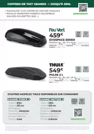 Catalogue Feu Vert page 6: COFFRES DE TOIT GRANDS JUSQU'À 590L > ÉQUIVALENT D'UN COFFRE DE VOITURE FAMILIALE > POUR LE