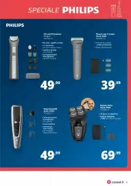 Volantino Comet Pagina 5: Rasoio Testa Serie 5000 Philips €69,99, Regolacapelli Serie 5000 €49,99