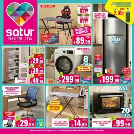Volantino Satur Pagina 1: Asciugatrice Kooper €299,99, Asse da stiro struttura richiudibile e altezza regolabile €14,99