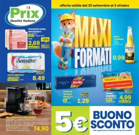 Volantino Prix Quality Pagina 1: Carta Igienica Sensitive €8,49, Prosciutto Cotto Rovagnati €2,69