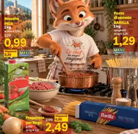 Volantino Prix Quality Pagina 10: Passata PRIX 1kg al litro € 0,99 1,29 0,99 Risparmi 0,30 MAXI FORMATO Lo chef ragione! ha