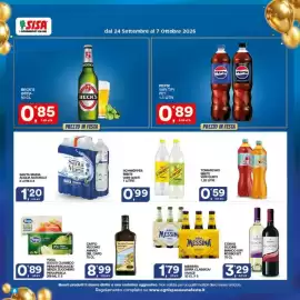 Volantino Sisa Pagina 6: Beck's birra €0,85, Santa Maria acqua naturale €1,20