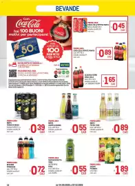 Volantino Metro Pagina 14: Bibite Sanpellegrino €0,55, Succhi di frutta Yoga €0,55