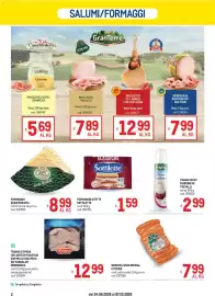Volantino Metro Pagina 2: Formaggio a fette Sottilette €1,59, Formaggio Gran Moravia €8,99