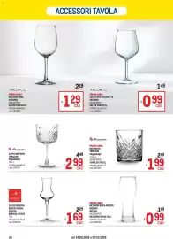 Volantino Metro Pagina 34: Coppa Gintonic Timeless Pašabahçe €2,99, Bicchiere birra weizen kronos wiezen €0,99