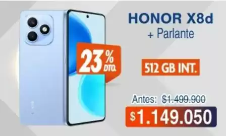 Catálogo Alkosto Página 2: Honor - honor x8d + parlante €1.149.050,00