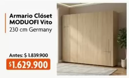 Catálogo Alkosto Página 6: Moduofi - armario clóset moduofi vito €1.629.900,00