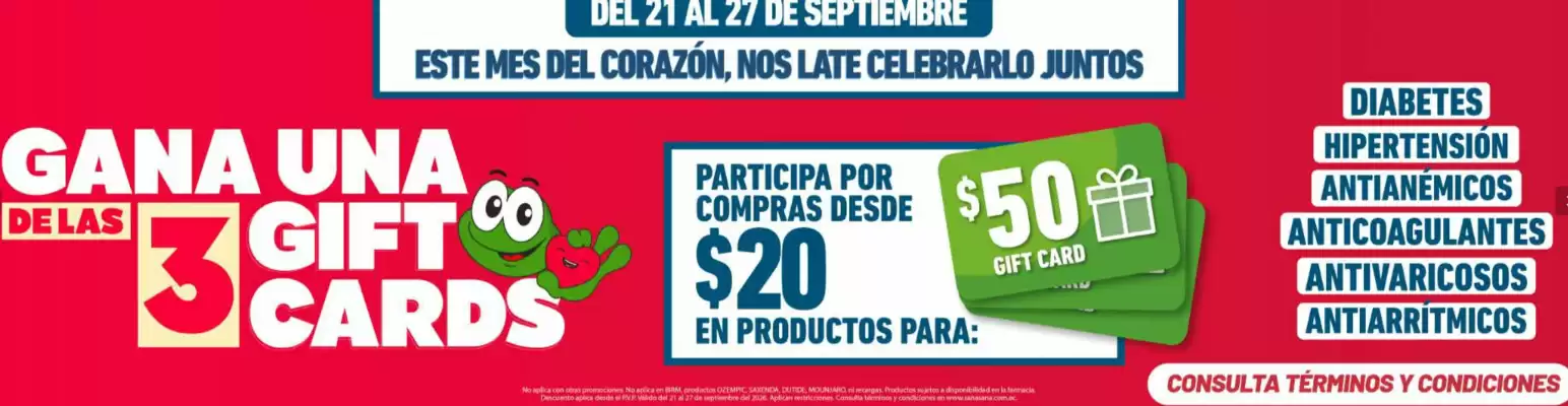 Farmacias SanaSana (válido hasta 29-09)
