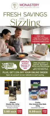Monastery Bakery flyer (valid until 7-10)