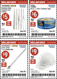 Harbor Freight Tools weekly ad Page 6: Pittsburgh stainless steel tweezers set €5,00